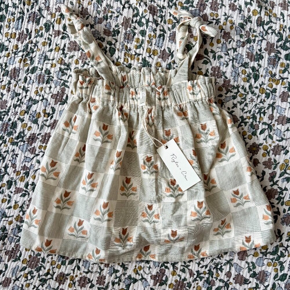 Rylee + Cru Tie Tank 6-7y NWT